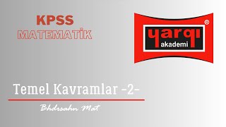 2024 KPSS Matematik Temel Kavramlar Soru Çözüm 2 quotYargı Akademiquot [upl. by Slaughter]