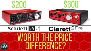 Scarlett 2i2 VS Clarett 2Pre  Latency Preamps AIR Comparison  Focusrite Audio Interface Shootout [upl. by Nnahsal888]