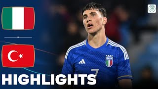 Italy vs Turkey  Highlights  U21 Euro Qualification 26032024 [upl. by Clerissa]