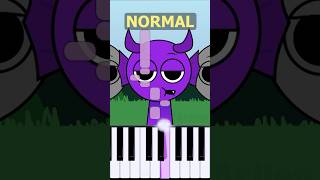 Durple Theme Incredibox Sprunki Retake  Normal Vs Horror on piano [upl. by Leuqer]