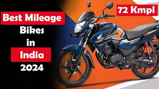 Top 10 Best Mileage Bikes in India 2024  mileagebike [upl. by Kcirrag155]