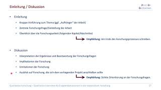 32 Einleitung amp Diskussion in Qualitativen Forschungsarbeiten Kompaktkurs Qualitative Forschung [upl. by Eentruok356]