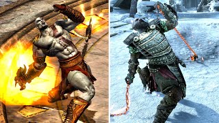 Young Kratos Vs Old Kratos Blades of Chaos  God of war 3 Vs God of war Ragnarok [upl. by Saibot]