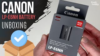 Canon Camera Battery LPE6NH Unboxing [upl. by Hgielrahc]