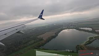 Icelandair Flight FI532 KEF to MUC Munich Germany Landing on Runway 8L [upl. by Lednew826]