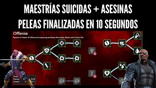 MÁXIMO DAÑO Y MÁXIMA POTENCIA  MI CONFIGURACIÓN DE MAESTRÍAS 2023  SUICIDAS  ASESINAS  MCOC [upl. by Kung492]