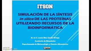 Ejercicio de síntesis in silico de proteínas utilizando recursos de la bioinformática [upl. by Airtened]