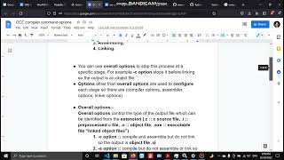 GCC compiler invoke phases and overal options [upl. by Leanatan397]