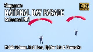 National Day Parade 2023  Rehearsal NE1  Tanks Red Lions Fighter Jets amp Fireworks [upl. by Edrahs]