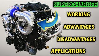 Supercharger  Working  Advantages  Disadvantages  Applications [upl. by Eikkin413]