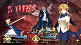 【FGO】Oberon Vortigern『3T Clear』ft Artoria Pendragon Saber [upl. by Carita258]