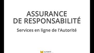 Assurance de responsabilité professionnelle [upl. by Guildroy]