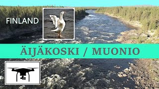 Äijäkoski Muonionjoki Muonio 🇫🇮 Finland Flight 4k [upl. by Luaped]