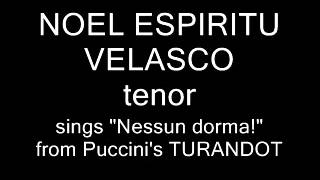 Noel Espiritu Velasco sings Nessun dorma [upl. by Navlys]