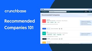 How Crunchbases Recommended Companies Feature Works [upl. by Brien512]