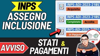 INPS 📄 ASSEGNO di INCLUSIONE ➡ STATO PRATICA e PAGAMENTI ⚠️ Acquisita 🚫 Verificata ✅ In Pagamento [upl. by Drus782]