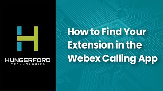 How to Find Your Extension in the Webex Calling App [upl. by Aisiram]