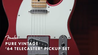 Pure Vintage 64 Telecaster Pickup Set  Fender [upl. by Yecats]