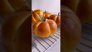 Pumpkin Shaped Soft Milk Bun  Sourdough Milk Bun shorts youtubeshorts [upl. by Ennirok]