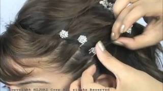 COMB002  Extra Small Clear Crystal Cluster Hair Comb [upl. by Llibyc]