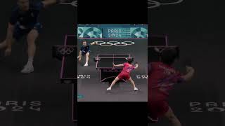 Simon Gauzy vs Tomokazu Harimoto best point paris2024 simongauzy tomokazuharimoto tabletennis [upl. by Jarrell877]