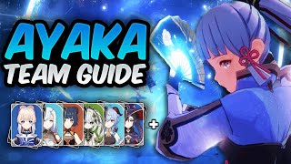 The BEST AYAKA Teams in Genshin Impact  Freeze Melt Fridge and more Ayaka team guide [upl. by Akinor]