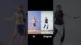 Kanmani anbodu trending dance AI vs Original reels youtubeshorts viral trending aidance shorts [upl. by Ainoek]