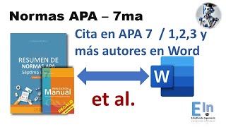 📚 Como citar varios autores en Word  Normas APA 7ma edición 2024 ✅ [upl. by Aeiram]