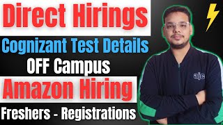 Cognizant Direct Hiring  OFF Campus Drive For 2024  2023  2022  2021 Batch Hiring  Freshers [upl. by Audun]