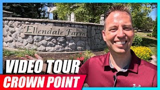 ELLENDALE FARM SUBDIVISION Crown Point Indiana TOUR Driving Tour HOME SALE INFORMATION Schools [upl. by Bar]