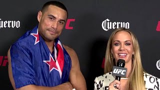 Carlos Ulberg I am Glad I Got the Job Done Early  UFC 281 Quick Hits w Laura Sanko [upl. by Artair]