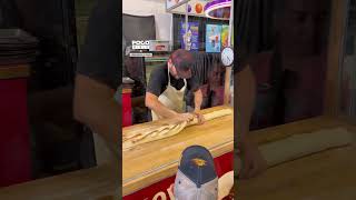 Making a large cinnamon roll 😍😲 🎥 Instagram  chrisbandhayleetravel [upl. by Judi]