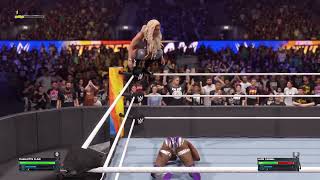 WWE 2K24  Summer slam Charlotte Flair VS Jade Cargill 2 out of 3 Falls [upl. by Amer628]