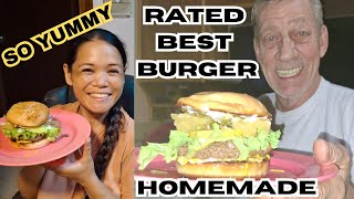 AMERICAN MADE BEST BEEF BURGER IN THE PHILIPPINES philippines retirement homemade burger [upl. by Yc]