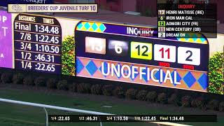 Henri Matisse IRE wins the Breeders Cup Juvenile Turf GI race 10 at Del Mar 11124 [upl. by Ikcir]