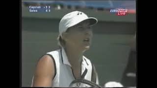 2001 San Diego Quarterfinal Capriati vs Seles [upl. by Ainnek]