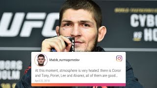 Khabib Nurmagomedov issues statement on UFC return date and next fight plans Gastelum trolls Perry [upl. by Aivato]