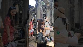 Preah Khan temple 🇰🇭 Tourists come to visit more [upl. by Wandie990]