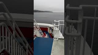 Crossing the Oslo Norway Fjord MossHorten Electric Ferry Election Day 1152024 [upl. by Basset]