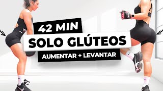 42 MIN SOLO GLUTEOS GRANDES en CASA  Rutina Aumentar Solo Gluteos Rápido Tiempo Real Con Peso [upl. by Niki]