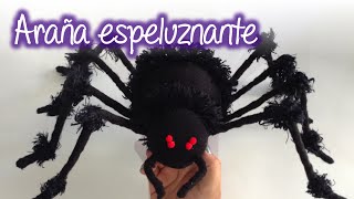 Araña espeluznante para Halloween  Halloween creepy spider [upl. by Atteuqahc]