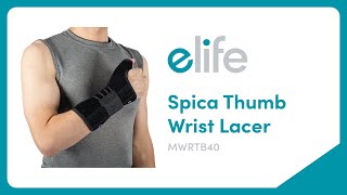 How To Wear elife® Spica Thumb Wrist Lacer [upl. by Ynatterb]