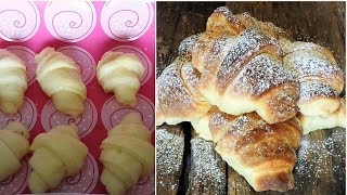 Brioches fatte in casa a mano meglio di quelle del Bar  Croissant Francese  Cornetti Sfogliati [upl. by Haet91]