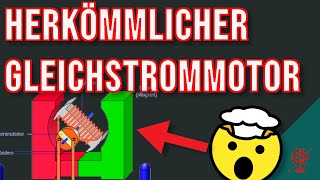 Herkömmlicher Gleichstrommotor mit Bürsten  Wie funktioniert das [upl. by Rus]