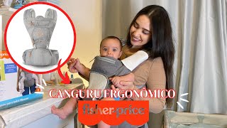 VALEU A PENA Canguru ERGONÔMICO HipSeat FISHER PRICE  Review completo e Como usar [upl. by Yadsendew]