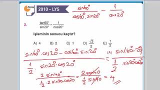 Trigonometri Yarım Açı Formülleri Soru Çözümü 2 [upl. by Ahsik]