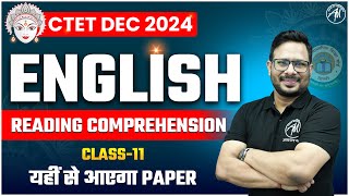 English  Reading Comprehension Class11 for CTET DEC 2024 by Adhyayan Mantra [upl. by Valora996]