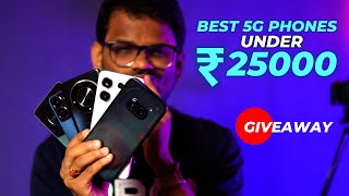 TOP 5 Best 5G Phones Under 25000 in 2024  GIVEAWAY I Best Mobile Under 25000 [upl. by Schnapp]