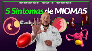 5 Síntomas de Miomas y qué significan Sangrados Abultamiento Estreñimiento Infertilidad Anemia [upl. by Telfore]