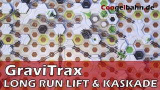 GraviTrax „Long Run“ ⭐ Drei Durchläufe mit dem Lift KATAPULT ⭐ KASKADE ⭐ LIFT  coogelbahnde [upl. by Rickert910]